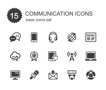 Communication icons.のイラスト素材
