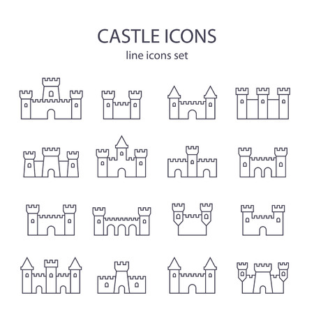 Castle icons.のイラスト素材