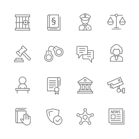 Justice icons.のイラスト素材