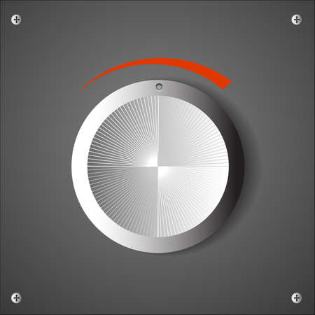 Chrome volume knob.のイラスト素材