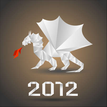 Dragon origami.のイラスト素材