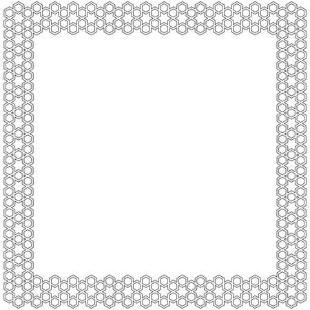  Simple decorative indian frame. Vector.のイラスト素材