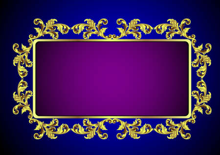 Gold vintafe frame.Vector eps10のイラスト素材
