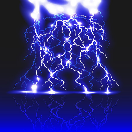Lightning strike.Vector eps 10