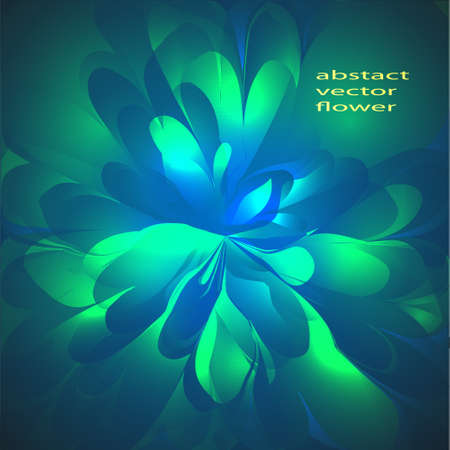 Abstract blue floral background.のイラスト素材