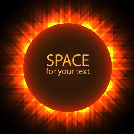 Abstract Solar eclipse.Vector eps10のイラスト素材