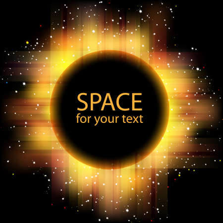  Vector solar eclipse for designのイラスト素材