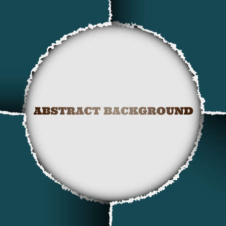 Round background of torn paper.Vector eps10のイラスト素材
