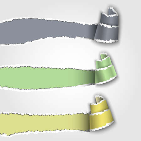 Three torn paper banners with space for text.Vector eps 10のイラスト素材