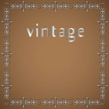 Metallic vintage frame.Vector eps 10のイラスト素材