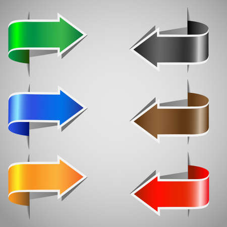  Paper arrow stickers set.Vector eps10のイラスト素材