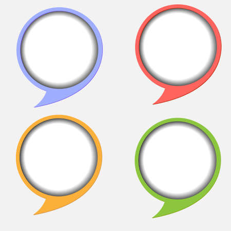 Paper round bubble for speech.Vector eps 10のイラスト素材