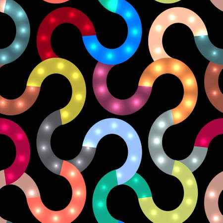 Neon circuit. Seamless vectorのイラスト素材