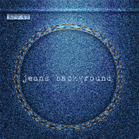 Round denim background.のイラスト素材