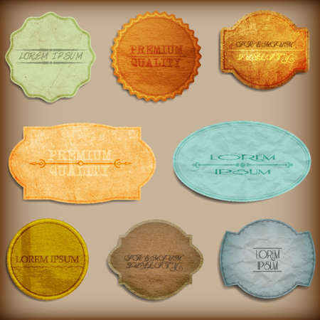 Old paper texture,vintage labelsのイラスト素材