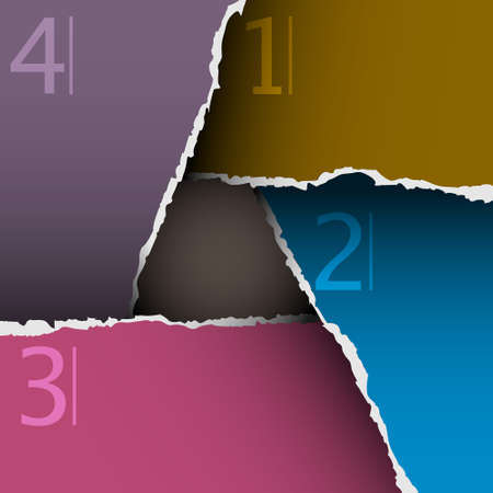 Torn paper number backgroundのイラスト素材