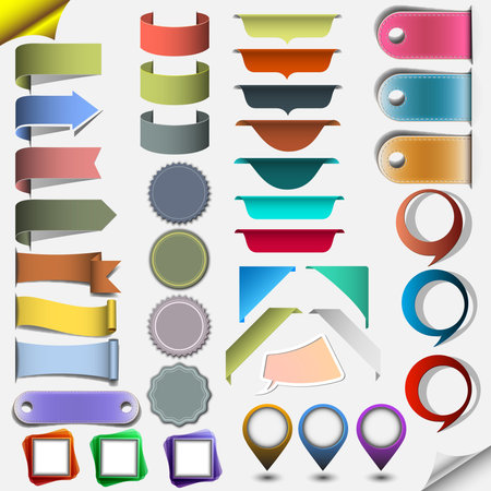 Collection different web elements.のイラスト素材