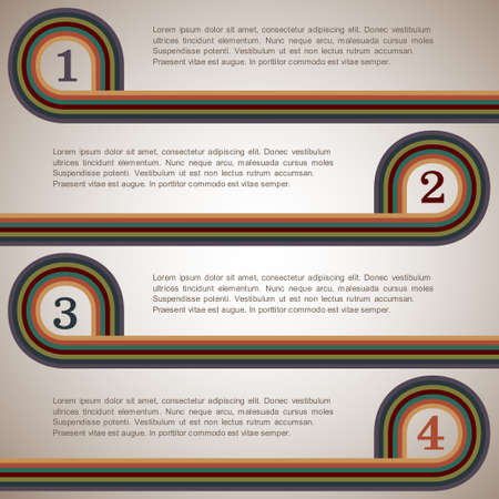 Design template with retro lines.のイラスト素材