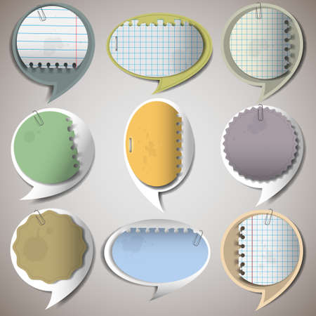 Paper speech bubbles.Vector setのイラスト素材