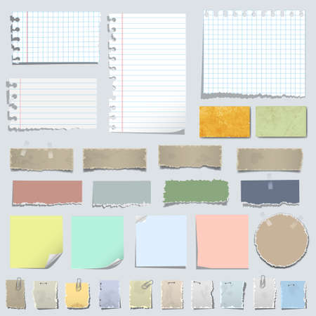 Set of various notes paperのイラスト素材