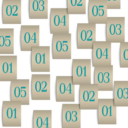 background with pieces of paper with numbersのイラスト素材