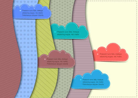 Textured background with clouds in vintage style designのイラスト素材