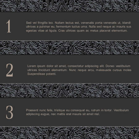 Numbered textured bannersのイラスト素材