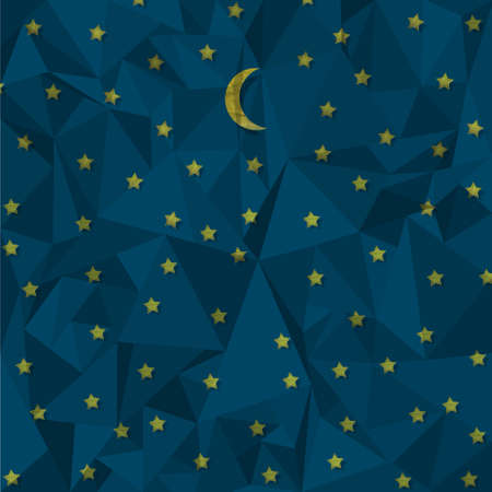 Night sky made from crumpled paper  Vector eps10のイラスト素材