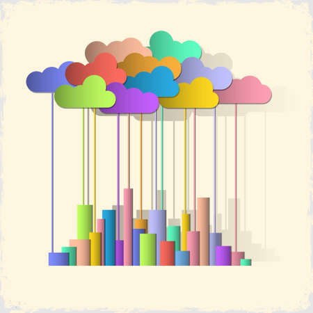 Rainbow city  Concept backgroundのイラスト素材