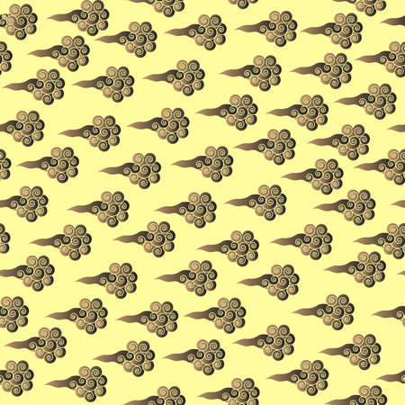 Chinese clouds  seamless pattern 
