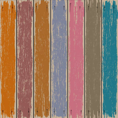 Colored old wooden fence background のイラスト素材