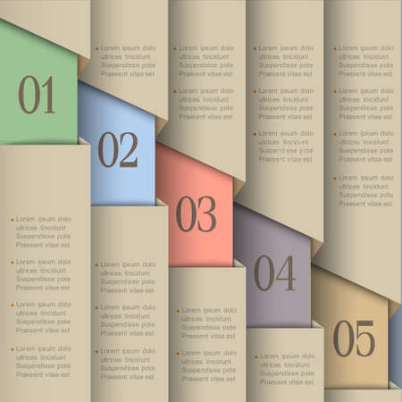 Paper numbered banners    のイラスト素材