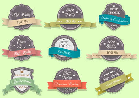 Premium Quality labels in retro styleのイラスト素材