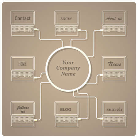 Concept web design template  のイラスト素材