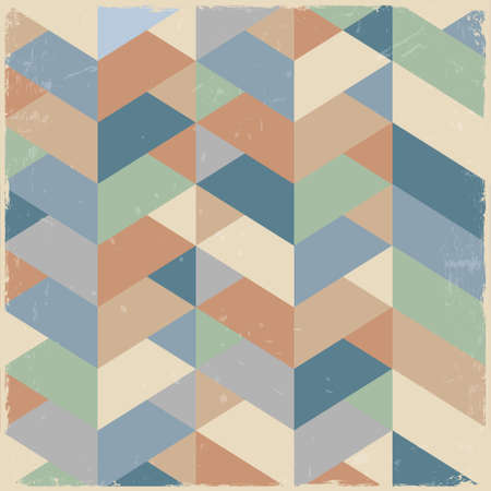 Retro geometric background in pastel colorsのイラスト素材