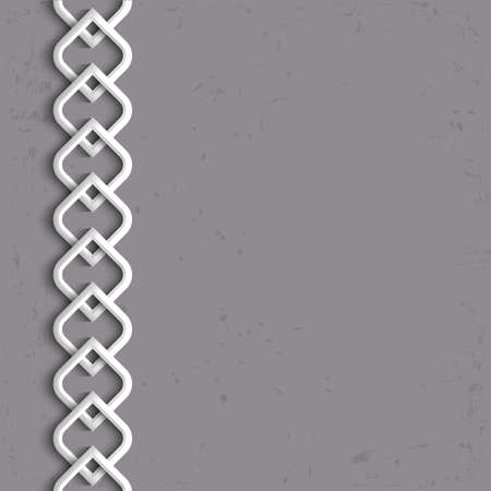3d white border in arabic style. のイラスト素材