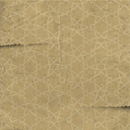 Old paper with arabic pattern  のイラスト素材