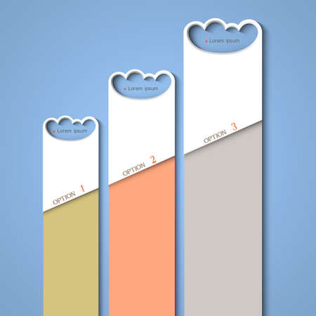 Progress background of stylized clouds  Vector design templateのイラスト素材