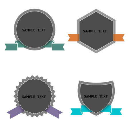 Four labels in retro style  のイラスト素材