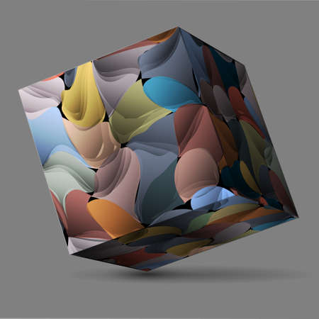 colorful cubeのイラスト素材