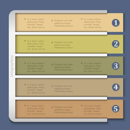 Retro design template for infographics,website templates and design graphic for business のイラスト素材