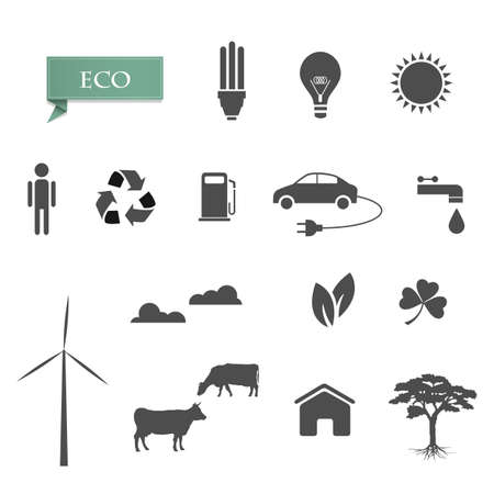 collection of eco-icons のイラスト素材