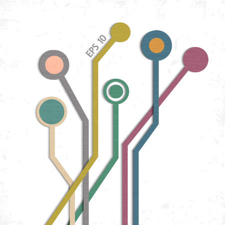 Abstract paper technology background. のイラスト素材