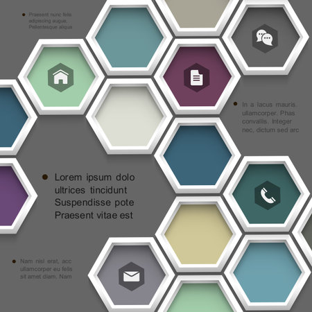 New design hexagons background for website .
