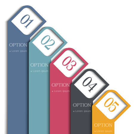  Vertical 3d banners design for infographics,website templates or design graphic for business.  のイラスト素材