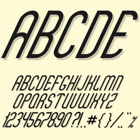 Alphabet,numbers and punctuation marks. Vector set のイラスト素材