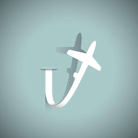 Airplane paper. Vector illustrationのイラスト素材