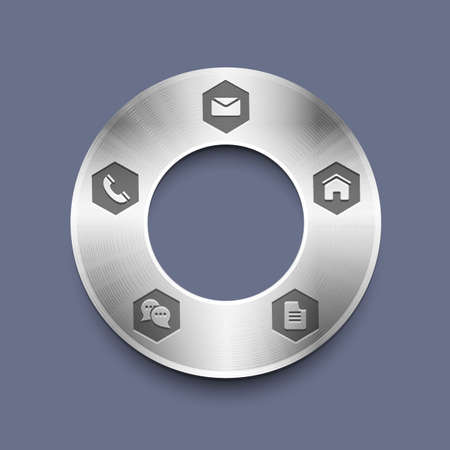 Metallic round web design template. Vector EPS10のイラスト素材