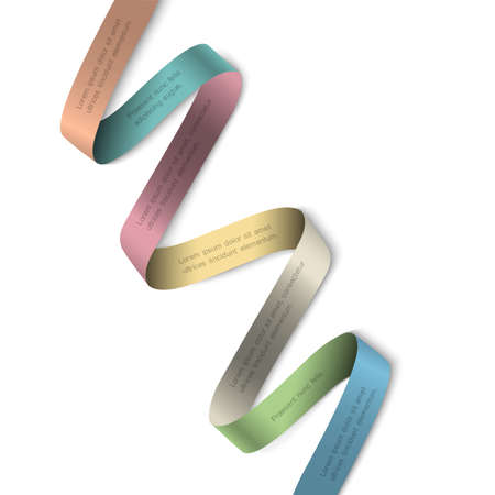 Elegant colorful ribbon banner for design のイラスト素材