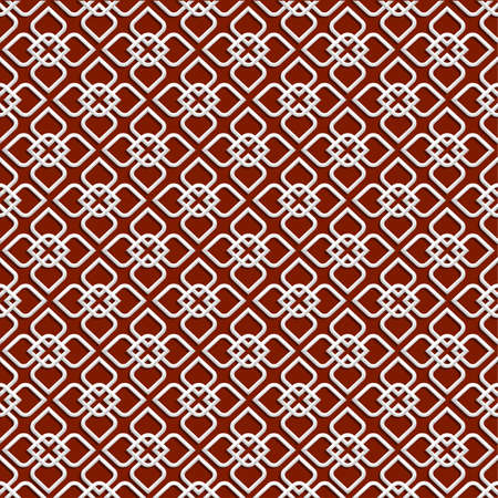 3d white pattern in islamic style. Seamless vector illustrationのイラスト素材